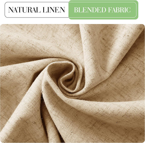 KGORGE Classroom Door Window Curtain, 100% Blackout Total Privacy Linen Blended Curtain, W12 x L40 inch, Camel