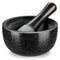 Velaze Large Mortar and Pestle Set, 100% Granite, Natural Unpolished, Herb Crusher,