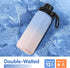 DOMICARE 16 oz Kids Water Bottle for School, Stainless Steel Double Wall Vacuum Insulated, Leakproof BPA Free