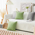 Home Brilliant Green Throw Pillow Covers 18x18, Set of 2 Sage Green Linen Decorative Cushion Covers for Couch Bed Decor