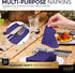 Dinner Napkins Disposable Guest Towels - Purple Beverage Napkins, Soft & Absorbent, 8” x 4.5”, Pack of 40 by Amcrate