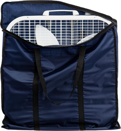Waterproof Box Fan Storage Cover - Dustproof Oxford Square Fan Cover with Handle, 21" L x 21" H x 5" W (Fan Not