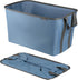 CleverMade Collapsible Laundry Baskets, Denim/Shadow Gray 2PK - 60L (16 Gal) Foldable Hamper with Sturdy Pop-Up Frame