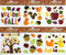 Fall Gel Cling Stickers for Windows and Mirrors, 6 Sheets of Reusable Seasonal Designs