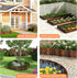 Wooden Garden Fence Decorative Landscape Edging, 11.8'' H x 48'' L Planting Tree Border for Yard Patio Path (1 PACK)