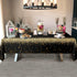 Decor365 9x5 ft Fabric Champagne Gold Tablecloth for Black Gold Party Decoration, Graduation, and Birthday Celebrations