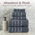 Set 100% 6 Set 2 2 2 Luxury Cotton Towel - Rice Weave Egyptian Cotton Piece with Bath Towels, Hand Towels