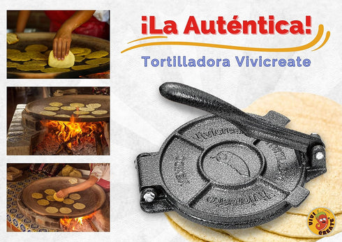 Vivicreate Tortilla Press, Dough Maker, Flour Tortilla Press, Quesadilla Maker (7.5 inch)