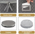 Gray China Storage Case for Salad Plates, 10" W x 6" H, Includes 12 Felt Separators, Stackable with Padded Interior