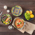 42 oz 4,Large vancasso Pasta Bowls, Ceramic Salad Bowls of Corlorful Serving Bowls for Kitchen, Dishwasher & Microwave
