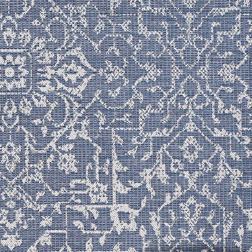 Couristan Monte Carlo Palmette Area Rug, 2' x 3'7", Indoor/Outdoor, Navy-Ivory
