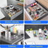 YAN & HIN Set of 60 Stackable Non-Slip Acrylic Organizers, 4 Sizes for Makeup, Kitchen Drawer, Desk Storage