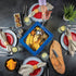 Mr. Bar-B-Q Cook, Carry & Serve Tray for Easy Indoor and Outdoor Serving with Clear Removable Top