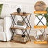 3-Tier ET-03RB End Table Small Side Table Tall Bedside Night Stand with Storage Sofa Side desks for Living Room Bedroom