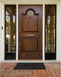 Wrought Iron Rubber Door Mat, 18" x 30", Durable Decorative Outdoor Welcome Mat, Heavy Duty for All Weather