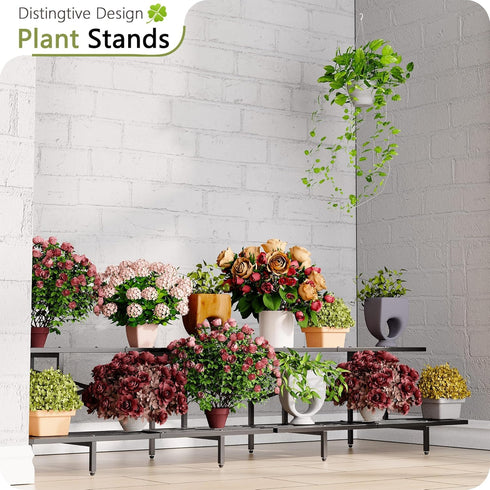 2 GIOTORENT Tier Plant Stand Indoor, Narrow Plant Stand Outdoor, Display Rack Corner Flower Rack Stand for Living Room
