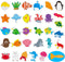 Hebayy 30 Non-Slip Sea Animal Bathtub Shower Deco Stickers, Water-Resistance in 30 Designs