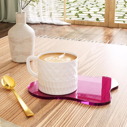 Acrylic Coaster for Desk, Clear Bar Drink Coaster, Clear Cloud Shape Coffee Cup Coaster, Perfect for Tabletop