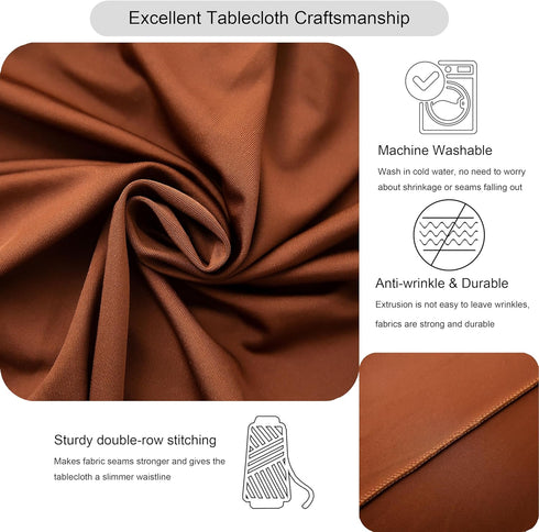 Viiamacki 24x43 Inch Round Spandex Cocktail Tablecloth, Coffee Elastic Fitted Highboy Bar Table Cloth, High Top