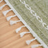 2471 Inches Rectangular Coffee Table Covers for Living Room Striped Embroidered Tablecloth Linen Coffee Table Cloth