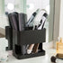 MyGift Black Metal Wall Mount Hair Tools Holder with 2 Slots, Salon Hair Styling Accessories Organizer Rack for Blow
