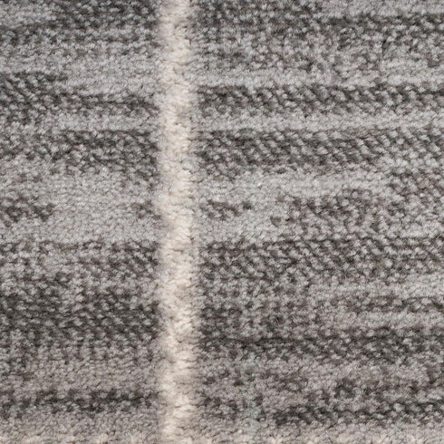 Nourison Serenity Home Contemporary Area Rug, Grey Ivory 2'2" x 7'6", Easy-Cleaning for Bedroom & Living Room
