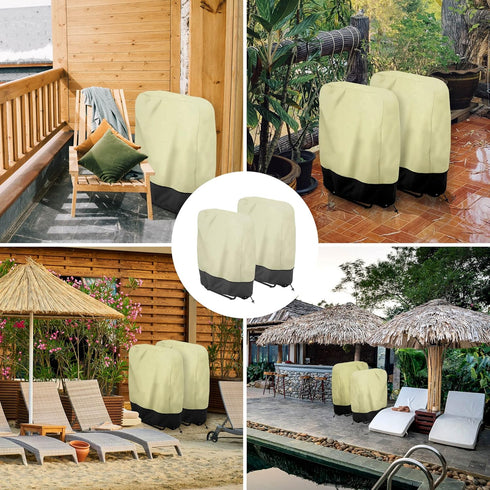 2Pcs Bag(28''L 43''H) Zero Gravity Chair Cover, Waterproof Outdoor Folding Chair Covers, Dustproof Lawn Patio Furniture