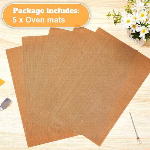 Honeydak Clay Oven Safe Work Mat, Non Skid Polymer Clay Bake Tool Liners for DIY Crafts Projects, 7.9 x 11.8 Inches (5