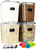 Flour Sugar Storage Containers (5.3L/4pk), Large Food Storage Containers with Lids Airtight for Kitchen Pantry