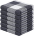 Homaxy 100% Cotton Waffle Weave Check Plaid Dish Cloths, 12 x 12 Inches, 6-Pack Super Soft & Absorbent Dish Towels
