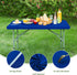 2 Pack 20X30 Inch Rectangle Fitted Tablecloth Stretch Spandex Patio Table Cover Blue Washable Table Cloth Elastic Table