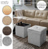 Simplify Faux Linen Folding Storage Ottoman | Single | Collapsible | Tufted Padded Seating | Foot Rest | Toy Box |