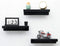 IEEK 15 Inch Black Acrylic Floating Wall Ledge Shelf, Wall Mounted Nursery Kids Bookshelf, Set of 3