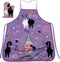 Crazy Cat Lady Funny Pet Kitchen Accessories, Graphic Kitchenwear, Purple Oven Mitt + Apron