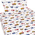 J-pinno 100% 3 Set Set Building Construction Car Truck Digger Transport Vehicle Twin Cotton Pieces Sheet for Kids Girls