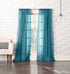 No. 918 Tayla Crushed Texture Semi-Sheer Curtain Panel, 50" x 95", Marine, Rod Pocket