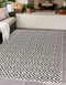 Unique Loom Jill Zarin Outdoor Collection Area Rug - Costa Rica, Charcoal Gray/Ivory (2' 2" x 3' 1" Rectangle)