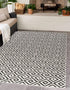 Unique Loom Jill Zarin Outdoor Collection Area Rug - Costa Rica, Charcoal Gray/Ivory (2' 2" x 3' 1" Rectangle)