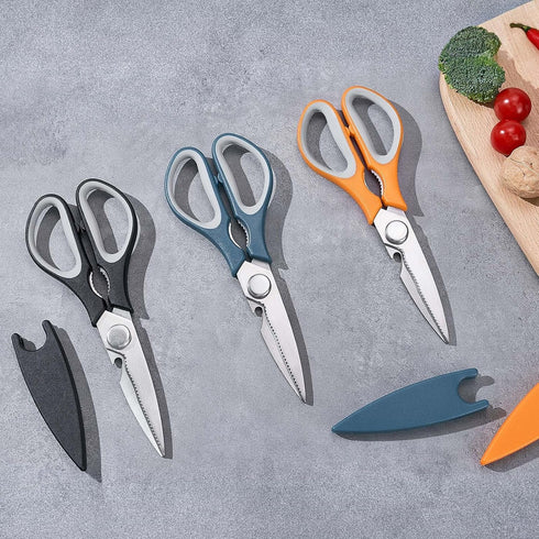 3-Pack Kitchen Shears Heavy Duty All Purpose Stainless Steel Scissors Dishwasher Safe Cooking for Meat, Chicken, Fish