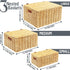 Milli's Product Set 3 Wicker Storage Baskets Hand Woven with Lids of (Large, Medium, Small) for Organizing Clothes