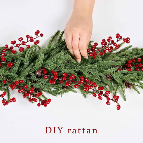 36 Pack 8.5 Inch zjlmit Christmas Tree Decorations Artificial Red Berry Stems Christmas Berry Picks with Holly Berries
