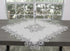 Linens, Art and Things Silver European Lace Table Topper, Small Antique Jacquard Fabric (34 Inch Square)