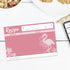 Home Advantage Pink Flamingo Design Set of 50 Double Sided Family 4x6 Recipe Cards