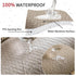 Set 4 Counter Waterproof Bar Stool Covers of Rectangle Camel Jacquard Stretchable Backless Barstool Seat Cover Bar