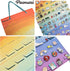 PACMAXI Hanging Brooch Pin Organizer - Display Pins Storage Case Holds Up to 96 Pins (S-96 Slots, Colorful)