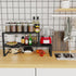 Expandable Adjustable Stackable Kitchen Organizer, Metal Pantry Storage Shelves Rack for Cabinets and Countertop (1