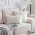 Home Brilliant 18x18 Fur Pillow Covers, Decorative Throw Pillow Covers Set of 2, Fluffy White
