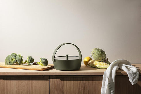 EVA SOLO Steamer Green Tool, Easy Preparation of Tasty Vegetables in the Microwave, Danish Design