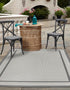 Unique Loom Outdoor Border Collection Area Rug - Border (2' 2" x 3' 1" Rectangle, Gray/ Silver) by Unique Loom