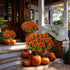 Artificial Fall Flowers Outdoor Fake Mums - 12 Bundles UV Resistant No Fade Faux Plastic Greenery for Garden Porch